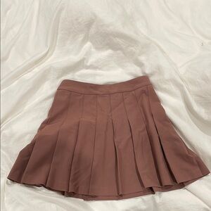 Aritzia Sunday Best Pleated Pink Brown Skirt